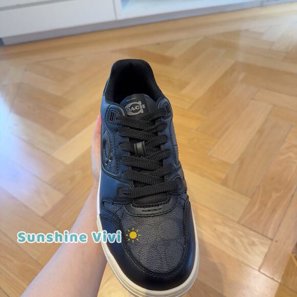 NWT Coach Men's Soho Sneaker With Signature Canvas Charcoal/Black CAQ10 US 11 - Picture 2 of 11